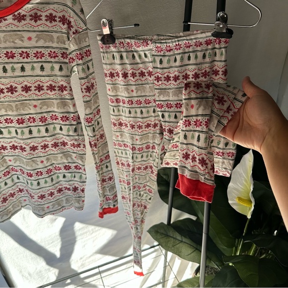 Burts Bees Kids Holiday Christmas Pajama Set / Size Kids 12 - Picture 5 of 6